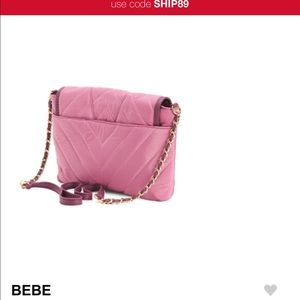 BEBE STRAP CHAIN SHOULDER BAG